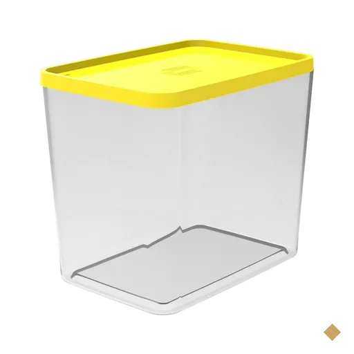 Pote para Mantimentos com Tampa 5L Crippa Transparente e Amarelo Porta…