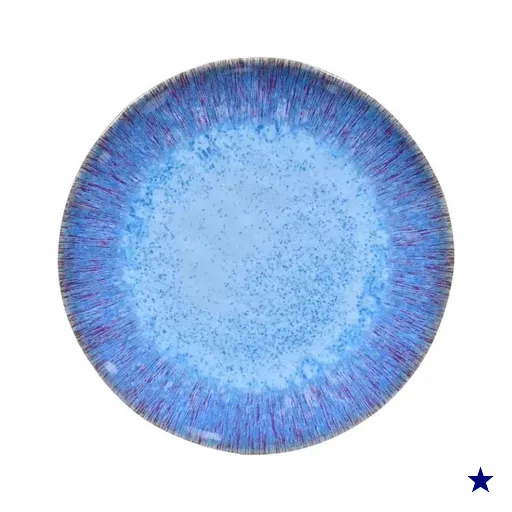 Prato Raso em Melamina 27cm Optical Kenya Azul
