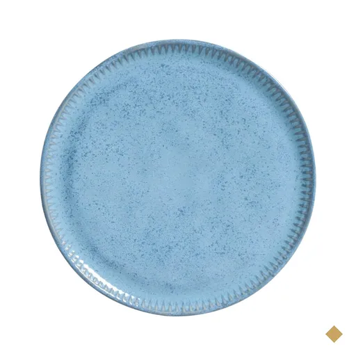 Prato de Sobremesa 21cm Porto Brasil Linhas Breeze Cerâmica Azul Decorada Mesa…