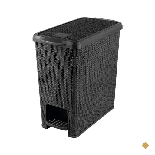 Lixeira plástica com pedal Juta, 12l, Preta, 283.004.003, Nitronplast 1 UN