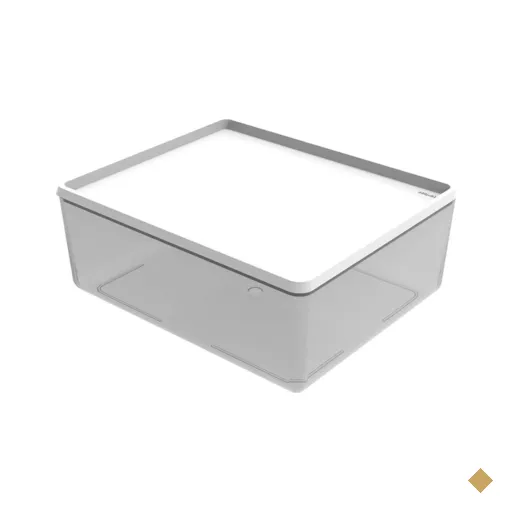 Pote com Tampa Plástico Marmita 3,2L Retangular Branco Crippa Frutas Verduras…