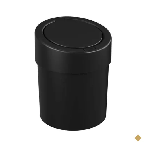 Lixeira plástica c/tampa 5L Press preta 10908 Coza CX 1 UN