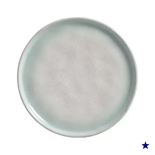 Prato Sobremesa Stoneware 21cm Porto Brasil Mesa Posta Bio Mar Cerâmica Cinza