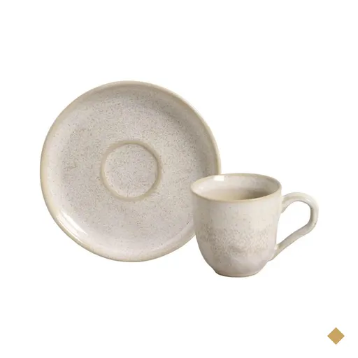 Xícara de Café com Pires 120ml Bio Latte Porto Brasil Mesa Posta Café da…