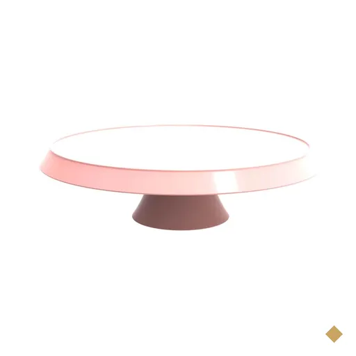 Base Porta Bolos Tortas Doces 30cm com Pé Bubble Crippa Suporte Rosa Himalaia