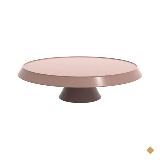 Base Porta Bolos Tortas Doces 30cm com Pé Bubble Crippa Suporte Amêndoa