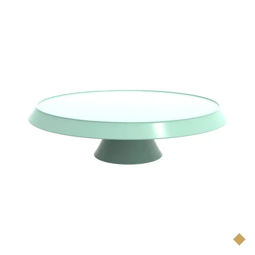 Base Porta Bolos Tortas Doces 30cm com Pé Bubble Crippa Suporte Verde Menta