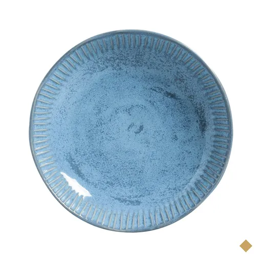 Prato Fundo 830ml Linhas Breeze 22,5cm Cerâmica Azul Porto Brasil Sopa Jantar…