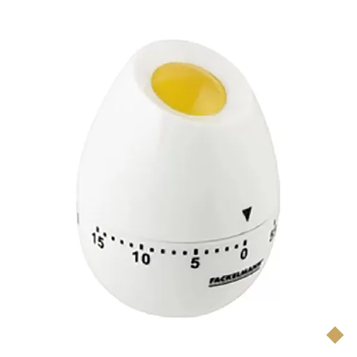 Temporizador ou Timer  no formato de ovo - Branco