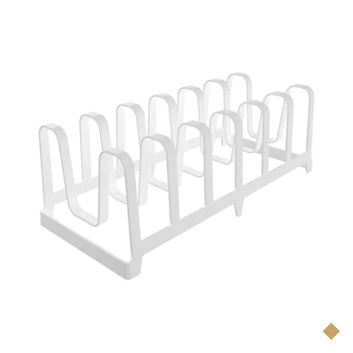 Organizador de Tampas de Panela Armário Formas Travessa Branco