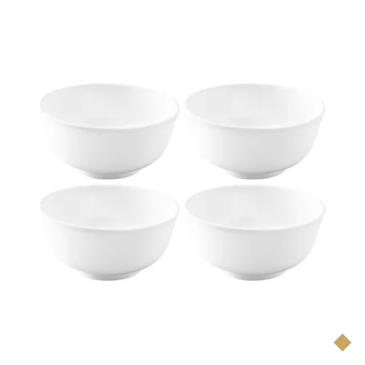Kit 4 Bowl Melamina 150ml Branco Tigela Fruta Sobremesa Cereais Serenata Haus…