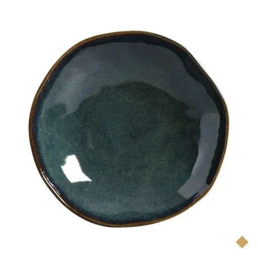 Prato Fundo Porto Brasil Orgânico Oceano Cerâmica Stoneware 21cm Azul Avulso…