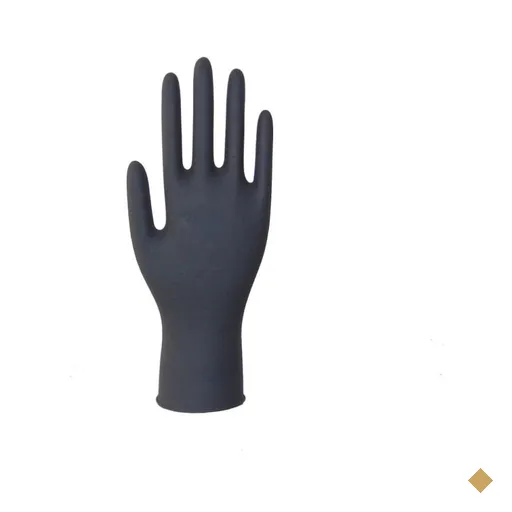 Luvas do chef preta (10 unidades) - Latex - Pequena - P