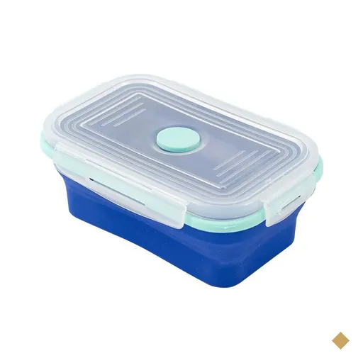 Porta Alimentos retratil - flexivel - AZUL