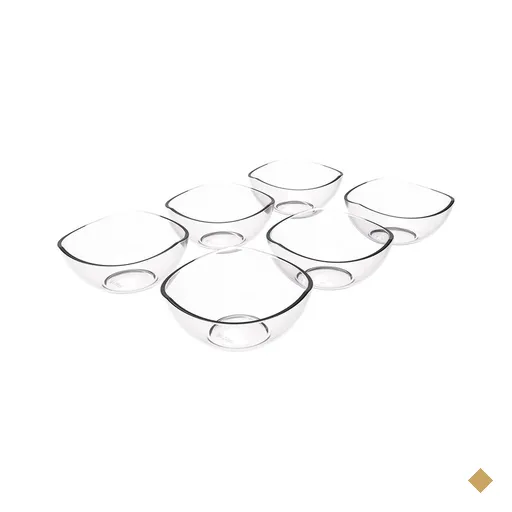 Conjunto 6 Potes de Sobremesa 265ml Trio Crippa Plástico Transparente Tigelas…