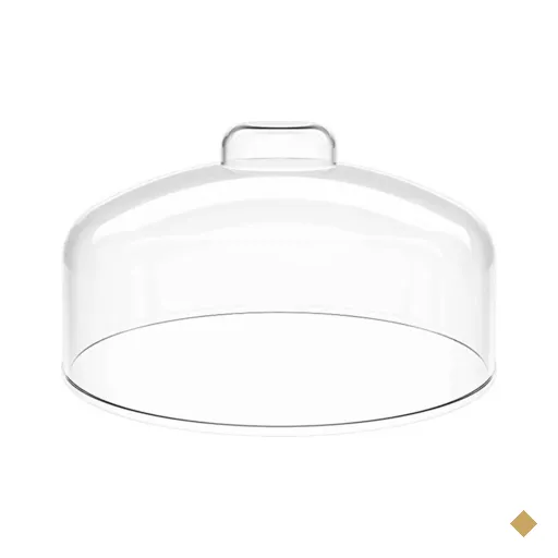 Cúpula de Plástico 24cm Clear Bolos Tortas Doces Pratos Haus Concept Cristal