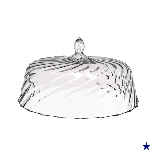 Cúpula de Plástico 30cm Transparente para Bolos Tortas Doces Pratos Glassy…