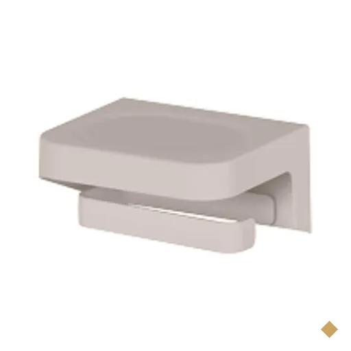 Porta Papel Higiênico de Parede Bege Eleve Ou Fechado Banheiro