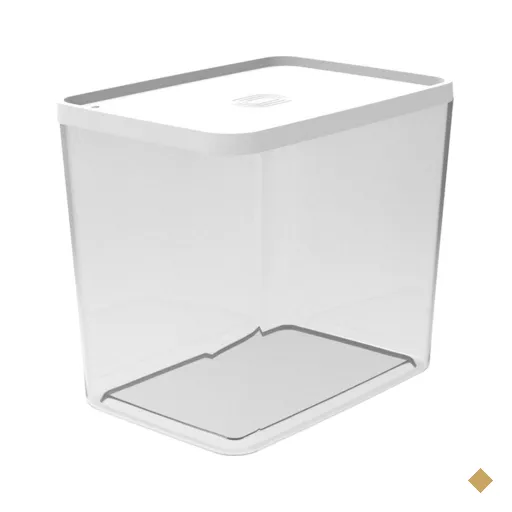 Pote para Mantimentos com Tampa 5L Crippa Transparente e Branco Porta Alimentos…