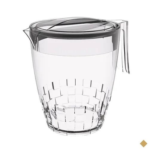 Jarra com Tampa 3L Trama Crippa de Plástico Transparente Água Suco Bebidas