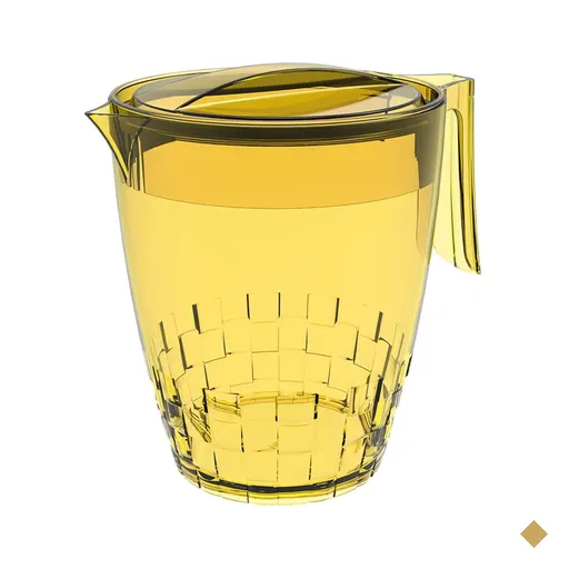 Jarra com Tampa 3L Trama Crippa de Plástico Água Suco Bebidas Amarelo…