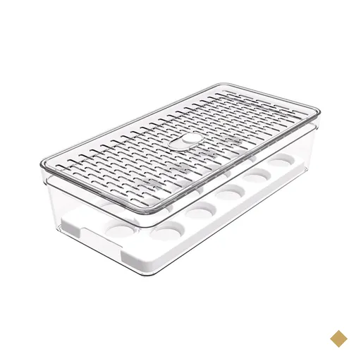 Organizador Porta 15 Ovos com Grade e Tampa Transparente Crippa Geladeira…
