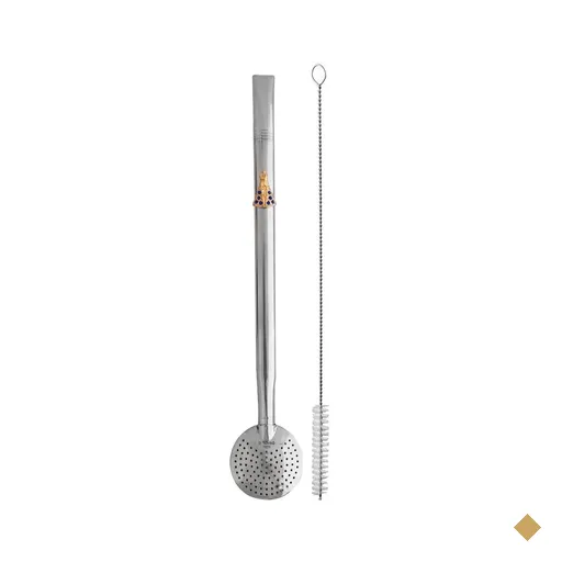 Bomba De Chimarrão Tereré Aço Inox 23cm Com Rosca Pingente Nossa Senhora