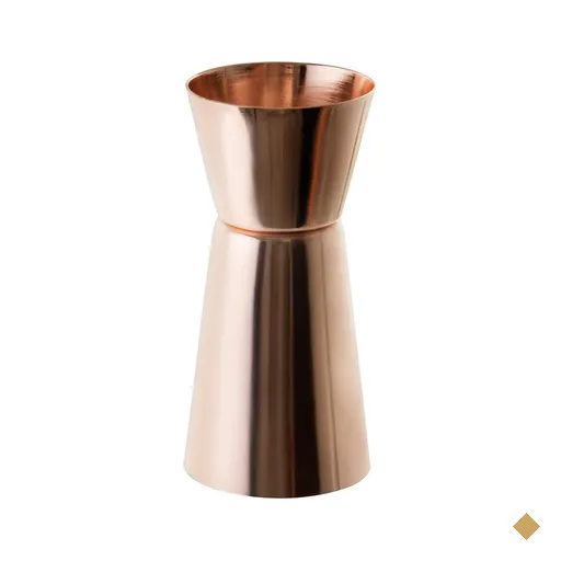 Dosador duplo para drinks, azeites, 25 e 50 ml -  inox cobre