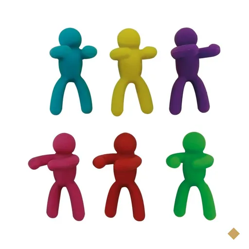 Conjunto de 6 (seis) marcadores para taças bonequinho