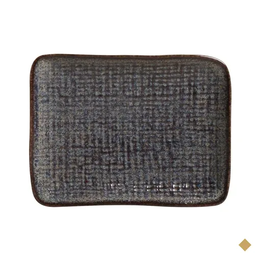 Travessa Retangular Pequena 18x14cm Juta Titanium Sushi Sashimi Porto Brasil