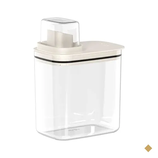 Dispenser para Amaciante Sabão Líquido 1,5L Flow Bege com Tampa Medidora Ou
