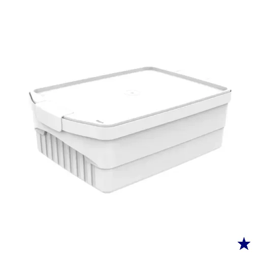 Caixa Organizadora com Tampa Branca 8L Crippa Empilhável Closet Escritório…