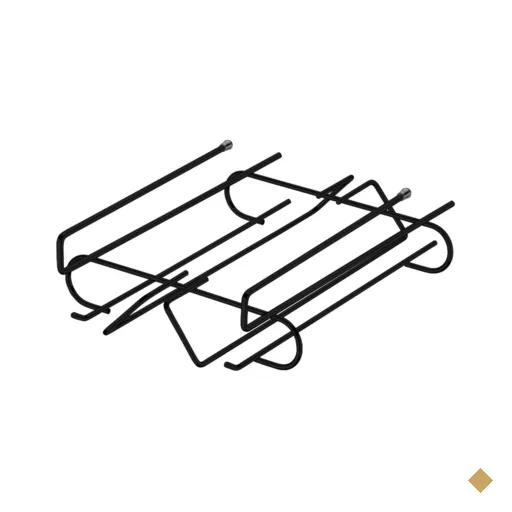 Suporte Organizador Para Armário Porta Taças De Encaixar Preto Fosco Stolf