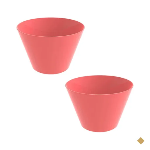 Kit 2 Potes Balde para Pipoca 3,8L Plástico Resistente Crippa Pipoqueira Rosa…