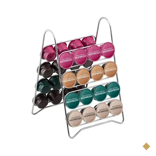 Suporte Organizador Porta 32 Cápsulas de Café Nespresso Aramado MM Passerini…
