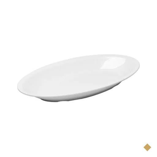 Travessa Oval Melamina Branca 45x24x5cm Wolff Bandeja Forma Porções Buffet