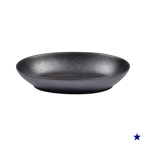 Travessa Oval Caviar em Porcelana 20x14cm Maxwell e Williams Preto