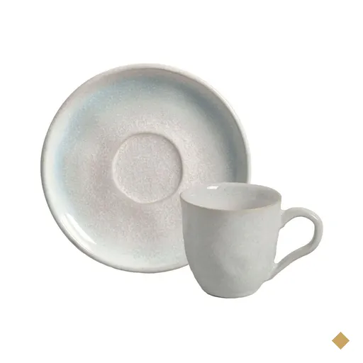 Xícara De Chá 170ml Com Pires Cerâmica Cinza Bio Mar Porto Brasil Café da…