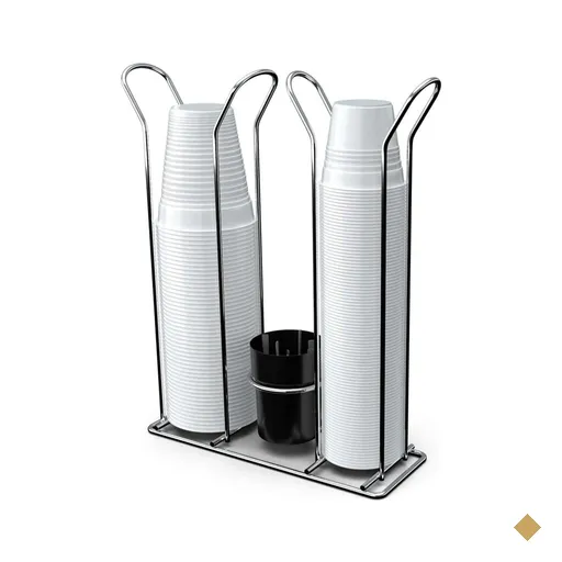 Suporte Copo Preto Descartável 50 80ml e 180 200ml Porta Copos Colheres Cafe…