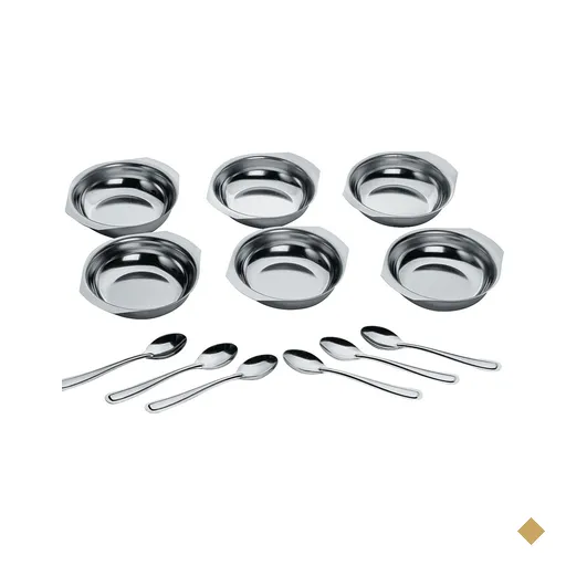 Conjunto Potes Sobremesa Inox 12 Peças Pote Colher Cozinha