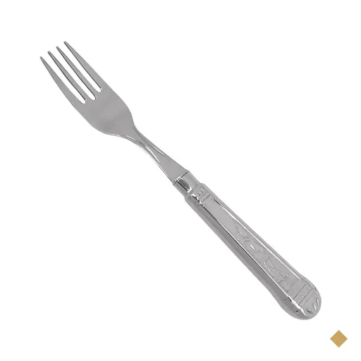 Garfo Mesa Churrasco 20cm Aço Inox Cabo Prateado Servir Mesa Churrascaria