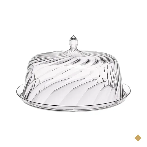 Porta Bolo Torta 25cm Transparente Glassy com Cúpula Crippa Boleira Doces…