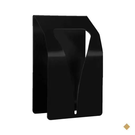 Gancho Inox Preto 5x8cm Pendurador de Toalha Mini Organize Masutti Copat