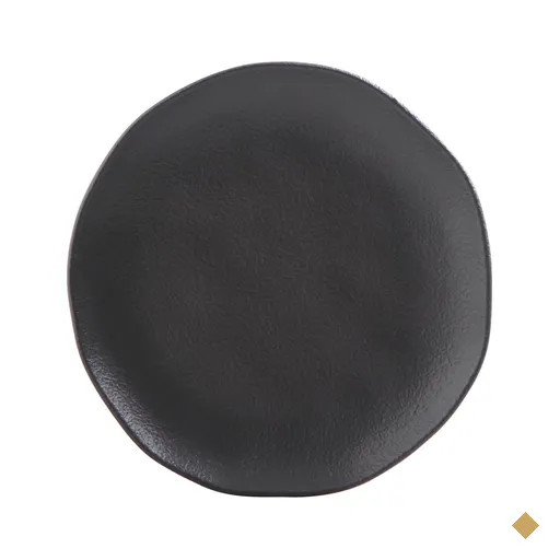 Prato para Sobremesa Geo Carbon Matte 19cm Porto Brasil Preto