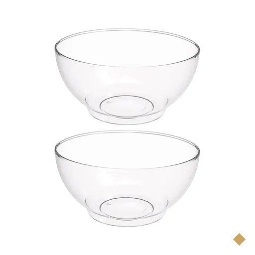 Kit 2 Tigelas 3,1L Transparente Redondas 23x10cm Salada Sobr