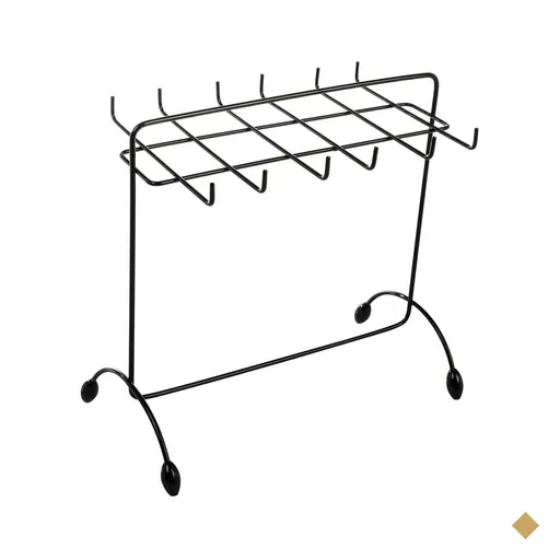 Porta Taças de Vinho Utimil Preto Suporte Aramado de Mesa Bancada para…