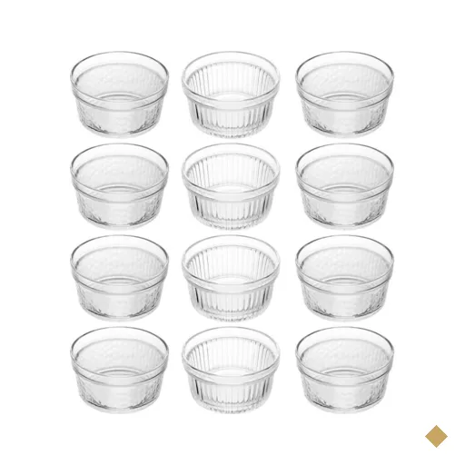 12 Ramequins de Vidro 150ml Sobremesas Molheiras Lyor Suflês Molhos Porções…