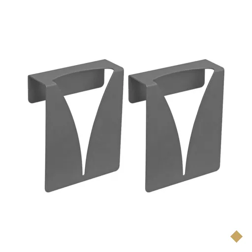 Kit 2 Pendurador de Toalha Cinza Porta Pano de Prato Suporte para Cozinha ou…