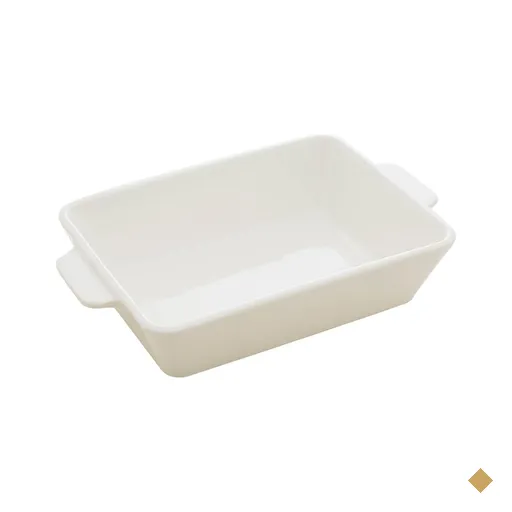 Travessa de Porcelana com Alça Branca 750ml Refratário Lyor Basic Pequeno…