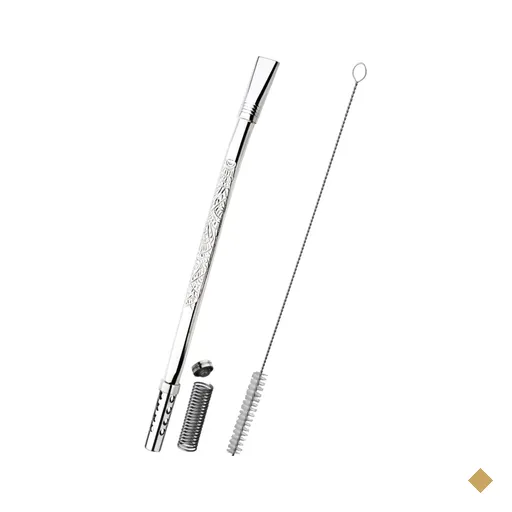 Bomba Inox Desmontável Chata Trabalhada Chupeta Dupla Bojo Mola Cano Com…